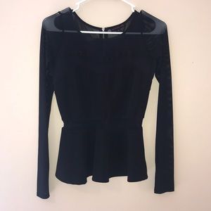 Black peplum top